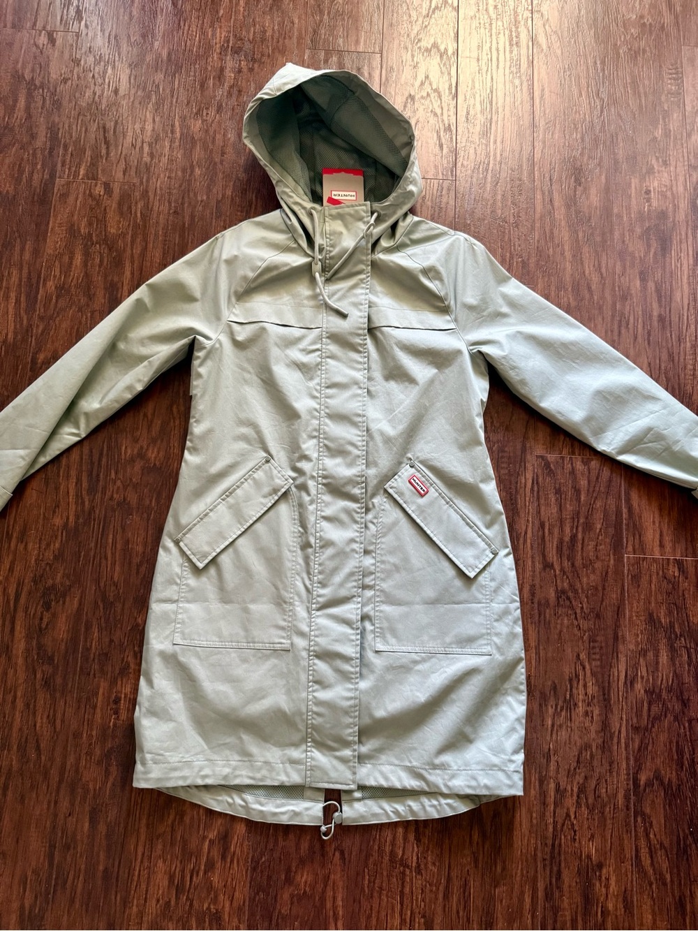 Hunter Jency Rain Jacket Herb Sage Size Small NWT - Picture 6 of 9
